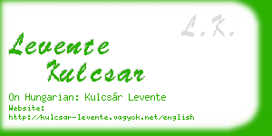 levente kulcsar business card